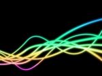 Neon Background Represents Illuminated Glowing And Twist Stock Photo