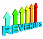 Revenues Increasing Indicates Financial Report And Diagram Stock Photo