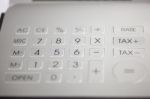 Calculator Pad With Numbers Stock Photo