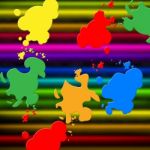Colors Paint Shows Splashed Background And Splashing Stock Photo