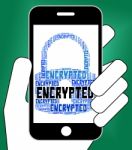 Encrypted Word Means Encryption Words And Password Stock Photo