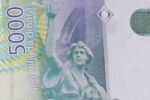 Serbian Money - Five Thousand Dinars Stock Photo