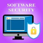 Software Security Indicates Web Site And Application Stock Photo