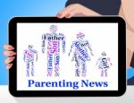 Parenting News Indicates Mother And Baby And Article Stock Photo