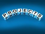 Projects Blocks Represent Ideas Activities Tasks And Enterprises Stock Photo