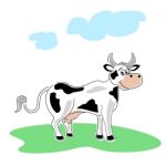 Happy Cow Stock Photo