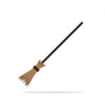 Halloween Witch Broomstick Stock Photo