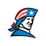 American Patriot Head Usa Flag Mascot Stock Photo