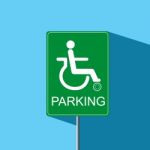 Disable Parking Sign  Icon Stock Photo
