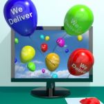 Balloons With We Deliver Word Stock Photo