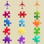 Aircraft With Jigsaw Stock Photo