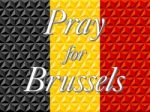 Pray For Brussels Stock Photo