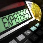 Expenses Calculated Means Company Costs And Accounting Stock Photo