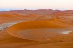 Sand Dune In The Namibian Desert Near Sossusvlei Stock Photo