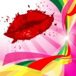 Beauty Lips Represents Make Up And Beautiful Stock Photo