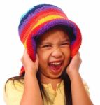 Child Wearing Woolen Hat Stock Photo