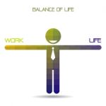 Balance Scale Between Work And Life Idea Stock Photo