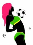 Football Girl Stock Photo