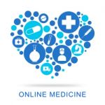 Online Medicine Indicates Web Site And Antibiotic Stock Photo