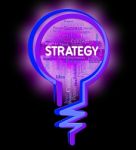 Strategy Lightbulb Indicates Planning Plan And Tactic Stock Photo