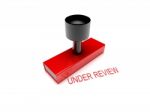 Under Review Rubber Stamp Stock Photo