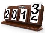 Desk Calendar Represents Year Two Thousand Thirteen Stock Photo