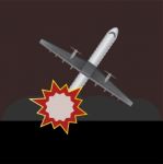 Passenger Air Plane Crash  Illustration Stock Photo