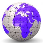 Globe World Means Jigsaw Puzzle And Global Stock Photo