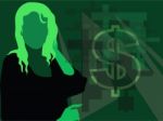Lady And Dollar Sign Stock Photo