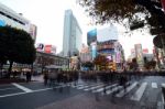 Tokyo - November 28: Crowds Of People Crossing The Center Of Shi Stock Photo