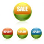 Sale And Discount Buttons Stock Photo