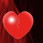 Broken Heart Means Marriage Breakup Or Divorce Stock Photo