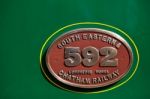 Manufacturers Plaque On C Class Steam Train At Sheffield Park St Stock Photo