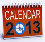 2013 Calendar Shows Year Planner And Schedule Stock Photo
