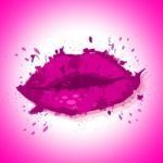 Lips Beauty Means Make Up And Beautiful Stock Photo