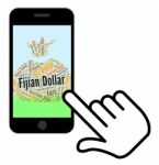 Fijian Dollar Means Forex Trading And Banknotes Stock Photo