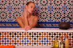 Woman In Bathtub Stock Photo