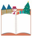 Blank Christmas Notebook Background Stock Photo