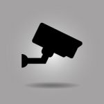 Security Camera Icon  Illustration Eps10 On Grey Background Stock Photo