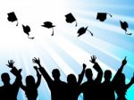 Education Graduation Means Educate Study And Tutoring Stock Photo