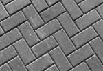 Horizontal Vivid Black And White Street Pavement Textured Backgr Stock Photo