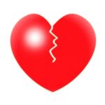 Broken Heart Shows Valentine's Day And Broken-heart Stock Photo