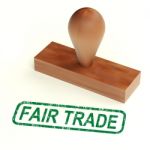 Fair Trade Rubber Stamp Stock Photo