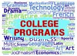College Programs Represents Education Learning And Classes Stock Photo