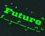 Future Puzzle Shows Destiny And Forecasting Stock Photo