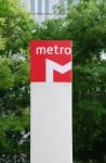 Metro Sign Stock Photo
