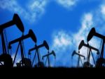 Oil Wells Represents Extraction Drill And Oilwell Stock Photo