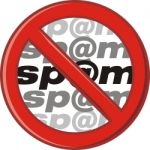Caution - Do Not Send Spam Stock Photo