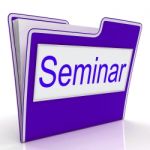 Seminar File Represents Convention Speaker And Seminars Stock Photo