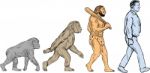 Human Evolution Walking Drawing Stock Photo